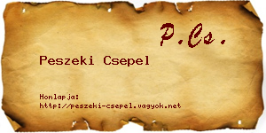 Peszeki Csepel névjegykártya